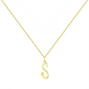 Forever Radiant Diamond Accent Initial Pendant Necklace