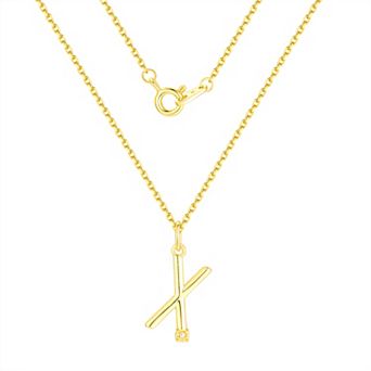 Forever Radiant Diamond Accent Initial Pendant Necklace