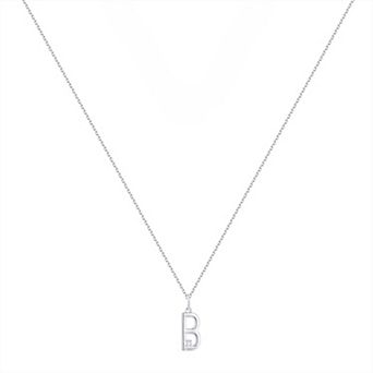 Forever Radiant Diamond Accent Initial Pendant Necklace