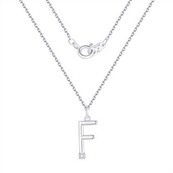Forever Radiant Diamond Accent Initial Pendant Necklace