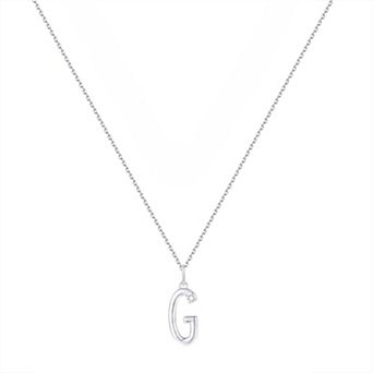 Forever Radiant Diamond Accent Initial Pendant Necklace