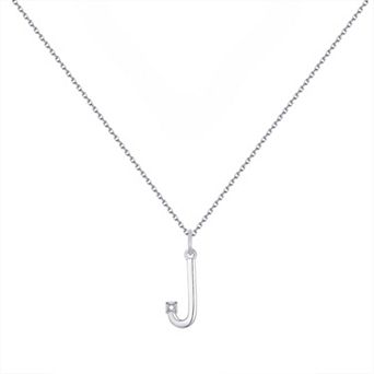 Forever Radiant Diamond Accent Initial Pendant Necklace