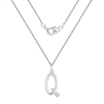 Forever Radiant Diamond Accent Initial Pendant Necklace