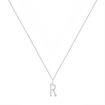 Forever Radiant Diamond Accent Initial Pendant Necklace