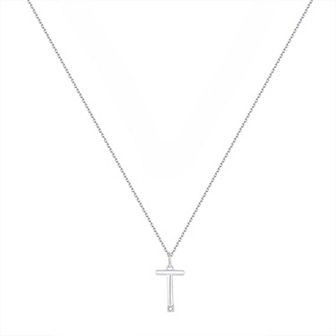 Forever Radiant Diamond Accent Initial Pendant Necklace