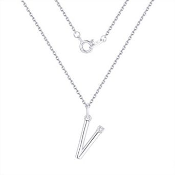 Forever Radiant Diamond Accent Initial Pendant Necklace