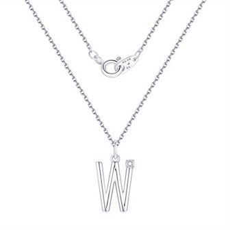 Forever Radiant Diamond Accent Initial Pendant Necklace