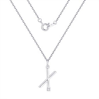 Forever Radiant Diamond Accent Initial Pendant Necklace