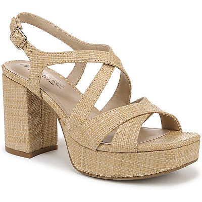 LifeStride Women's Adrianna Sandal Natural Tan Woven 11 W