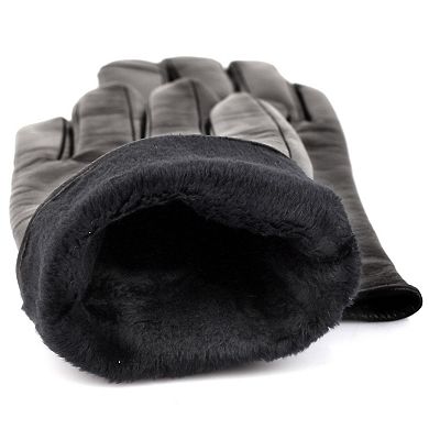 Women's Karla Hanson Leather Touchscreen Gloves