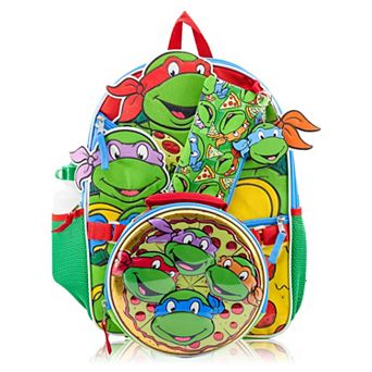 Teenage Mutant Ninja Turtles 5 pc Backpack, Lunch Bag, Pencil Case, Water Bottle, & Keychain Set
