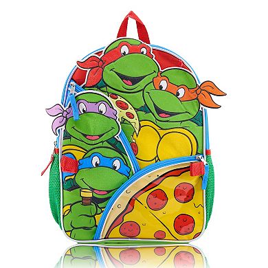 Teenage Mutant Ninja Turtles 5-Piece Backpack, Lunch Bag, Pencil Case, Water Bottle, & Keychain Set