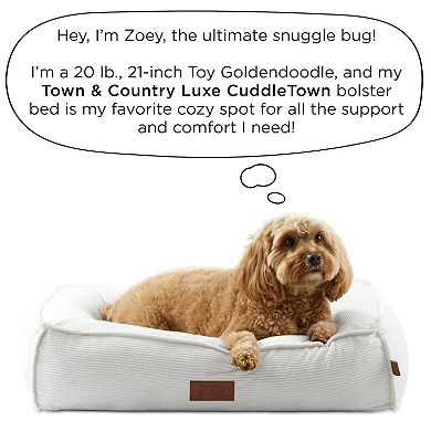 TCL Town & Country Luxe CuddleTown Cozy Bolster Pet Bed