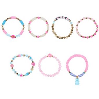 Girls Elli by Capelli 7 pc Stretch Beaded Bracelet Set
