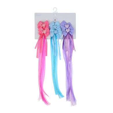 Girls Elli by Capelli 6-pc. Faux Hair Clip Set with Bows