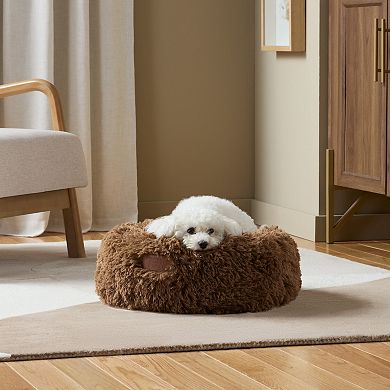 TCL Town & Country Luxe CuddleTown Fuzzy Solid Donut Pet Bed