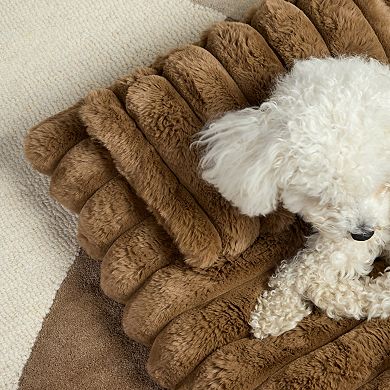 TCL Town & Country Luxe CuddleTown Ribbed Bubble Stripe Pillow Crate Mat