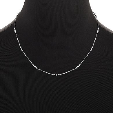 PRIMROSE Triple Polished Bead Station Cable Chain