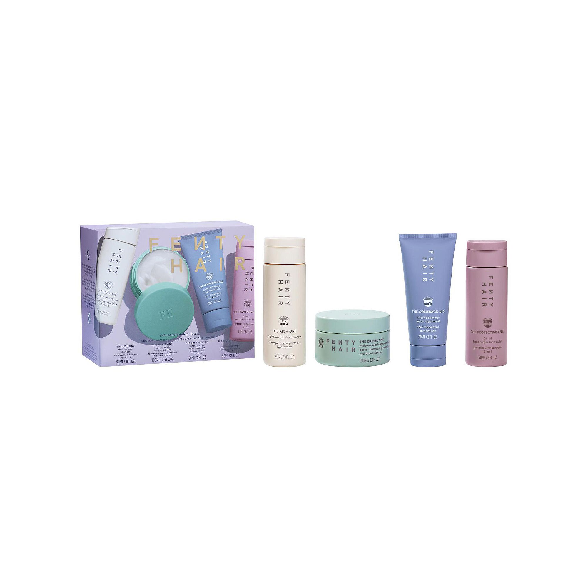 Fenty Hair The Mini Maintenance Crew Universal Hair StartR Kit, None