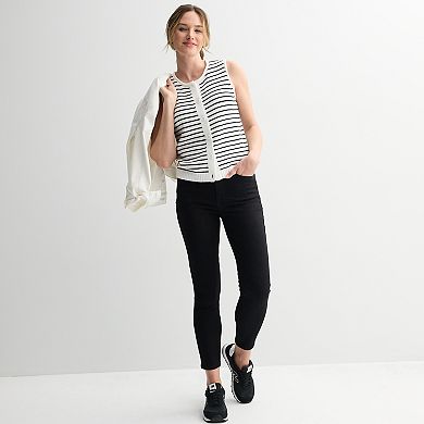 Women's Sonoma Goods For Life® Button Up Crew Neck Sweater Vest