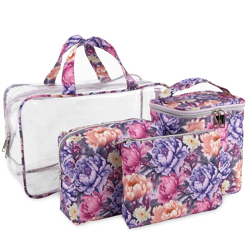 Emma & Chloe Large 4-Piece Travel Tote Set, Multi