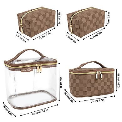 Emma & Chloe 4-Piece Travel Train Case Set