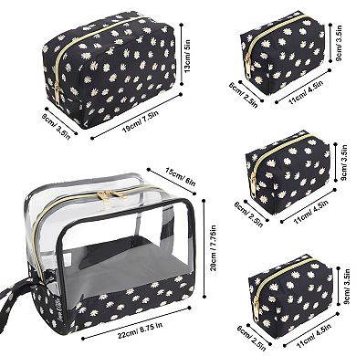 Emma & Chloe 5-Piece Travel Wristlet Set