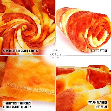Zulay Kitchen Pepperoni Pizza Blanket 36 Inches - Novelty Big Pizza Blanket Adult and Kids