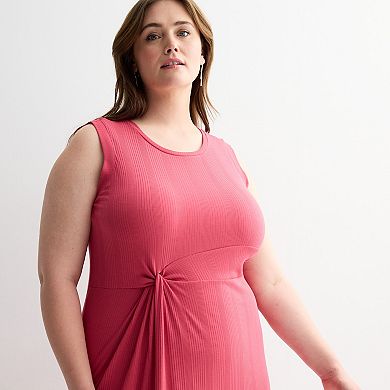 Plus Size Nine West Twist Front Knit Dress