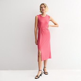 Petite Nine West Twist Front Knit Dress