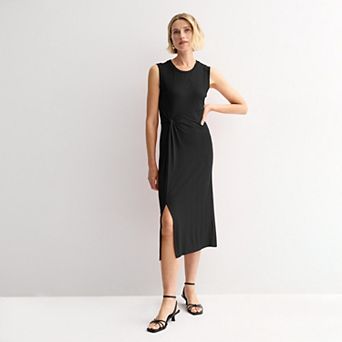 Petite Nine West Twist Front Knit Dress