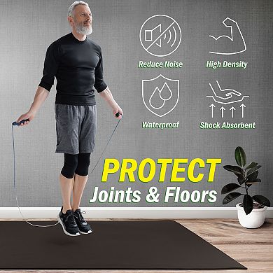 Wakeman 6ftx4ft 8mm Thick Large Yoga Mat