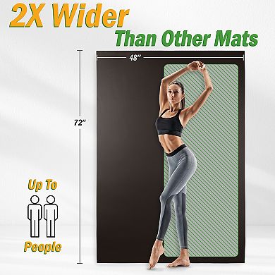 Wakeman 6ftx4ft 8mm Thick Large Yoga Mat