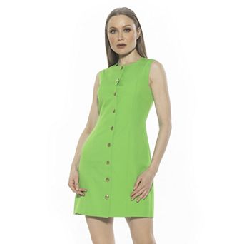 Women's ALEXIA ADMOR Bridgette Sleeveless Button Down Vest Dress