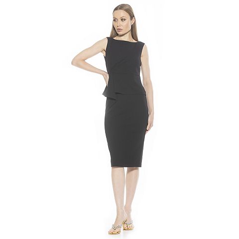 Женские платья ALEXIA Women's ALEXIA ADMOR Amora Boatneck Sleeveless Peplum Sheath Dress