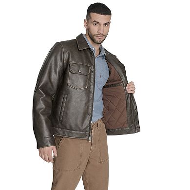 Men's Levi's Faux Leather Modern Trucker Jacket