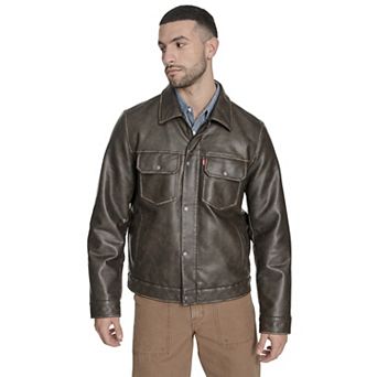 Men's Levi's® Faux Leather Modern Trucker Jacket