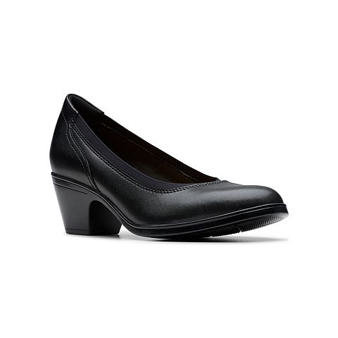 Женские туфли Clarks Emily2 Edyth Women's Leather Block Heel Pumps