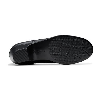 Clarks Emily2 Edyth Women's Leather Block Heel Pumps