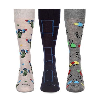 Men's 3 Pair Pack Novelty Sports Crew Socks