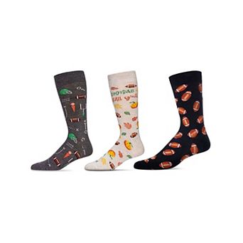 Men's 3 Pair Pack Novelty Sports Crew Socks