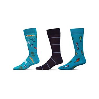 Men's 3 Pair Pack Novelty Hobbies Crew Socks