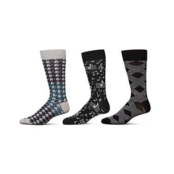 Men's 3 Pair Pack Novelty Hobbies Crew Socks