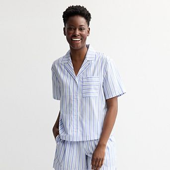 Women's Sonoma Goods For Life® Woven Short Sleeve Sleep Top
