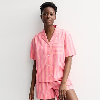 Women's Sonoma Goods For Life® Woven Short Sleeve Sleep Top