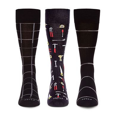 Men's 3 Pair Pack Novelty Professions Crew Socks