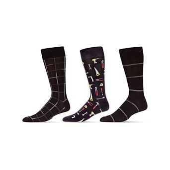 Men's 3 Pair Pack Novelty Professions Crew Socks