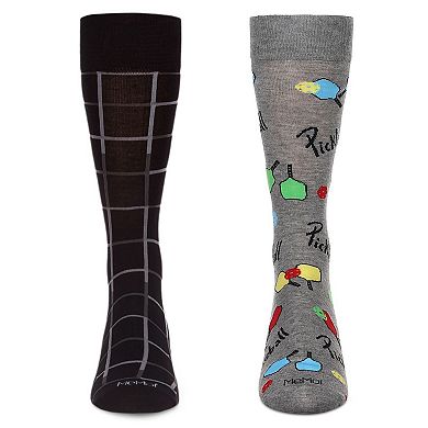 Men's 2 Pair Pack Novelty Sport Crew Socks