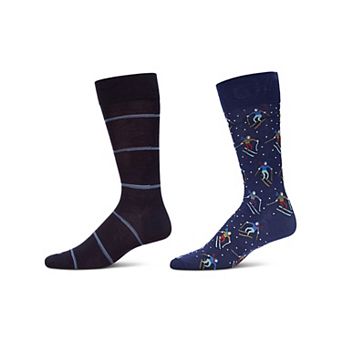 Men's 2 Pair Pack Novelty Sport Crew Socks