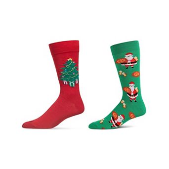 Men's 2 Pair Pack Novelty Holiday Food Crew Socks